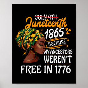 Schwarzer Geschichtsmonat Afroamerikanischer Junet Poster