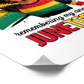 Schwarzer Geschichtsmonat Afroamerikanischer Junet Poster (Ecke)