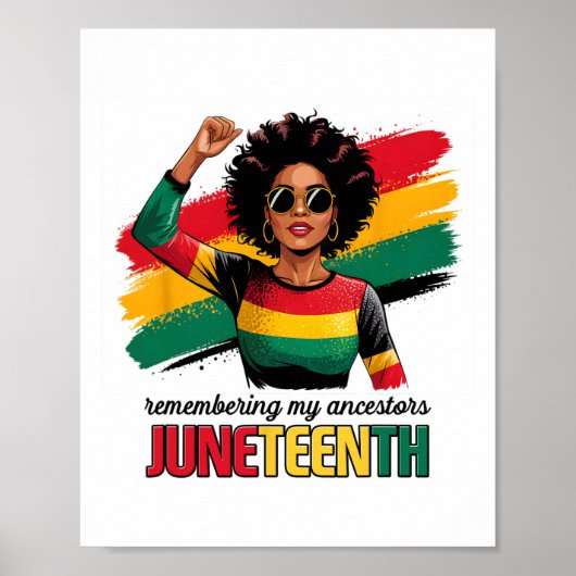Schwarzer Geschichtsmonat Afroamerikanischer Junet Poster (Vorne)