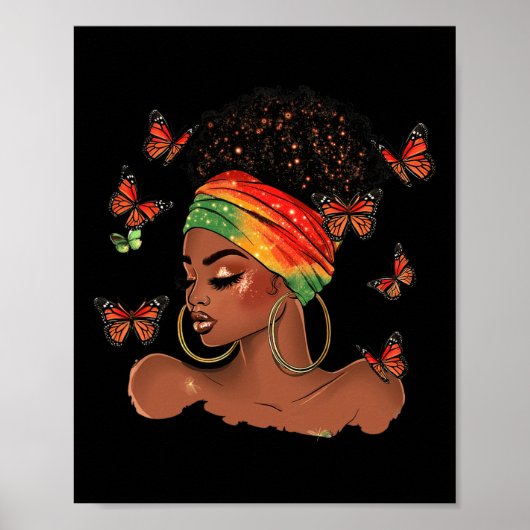 Schwarzer Geschichtsmonat Afroamerikanischer Schme Poster (Vorne)