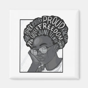 Schwarzer Geschichtsmonat Afroamerikanisches Land Magnet