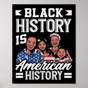 Schwarzer Geschichtsmonat Amerika Flagge Amerikani Poster