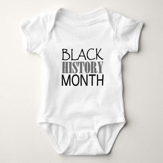 Schwarzer Geschichtsmonat Baby Strampler (Vorderseite)