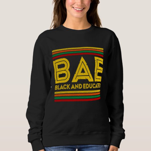 Schwarzer Geschichtsmonat BAE Schwarz und gebilde Sweatshirt (Vorderseite)