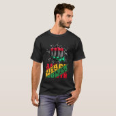 Schwarzer Geschichtsmonat BHM Afro Stolz Handfaust T-Shirt (Vorne ganz)