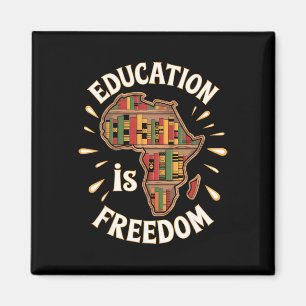 Schwarzer Geschichtsmonat Bildung Freiheit Afroame Magnet