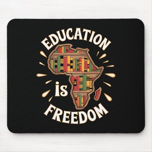 Schwarzer Geschichtsmonat Bildung Freiheit Afroame Mousepad (Vorne)