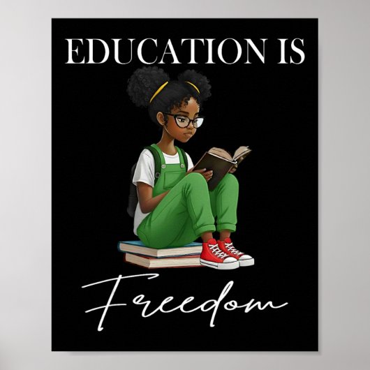 Schwarzer Geschichtsmonat Bildung Ist Freiheit Büc Poster (Vorne)