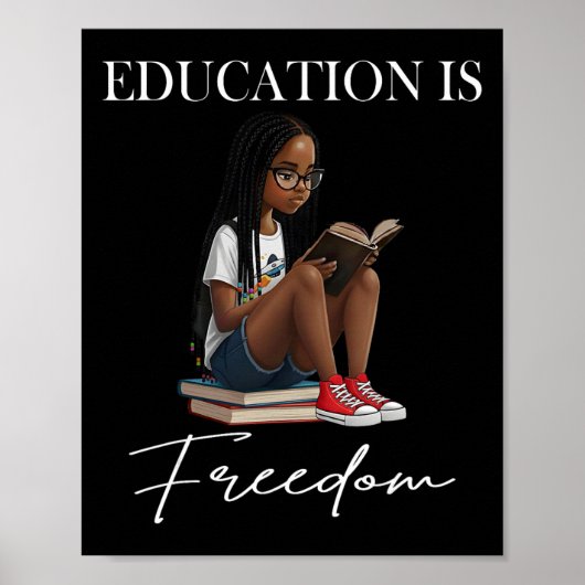 Schwarzer Geschichtsmonat Bildung Ist Freiheit Büc Poster (Vorne)
