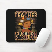 Schwarzer Geschichtsmonat Bildung Ist Freiheit Sch Mousepad (Mit Mouse)