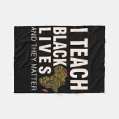 Schwarzer Geschichtsmonat Blm Ich Lehre Schwarze L Fleecedecke (Vorderseite (Horizontal))