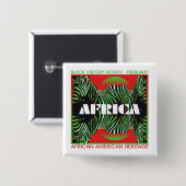 Schwarzer Geschichtsmonat Button (Vorne & Hinten)