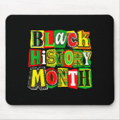 Schwarzer Geschichtsmonat Collage lustig afroameri Mousepad (Vorne)