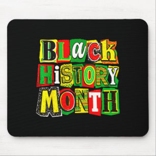 Schwarzer Geschichtsmonat Collage lustig afroameri Mousepad