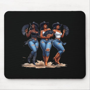 Schwarzer Geschichtsmonat Cowgirl Western Afro Sch Mousepad
