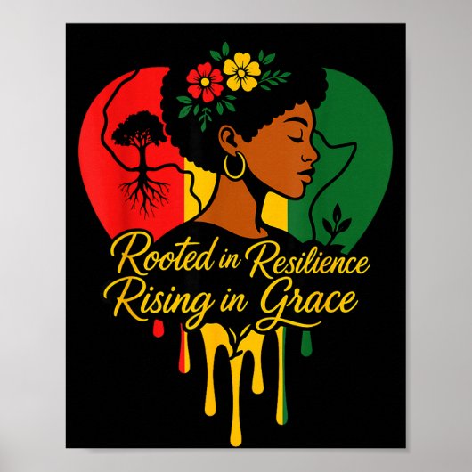 Schwarzer Geschichtsmonat Erbe afroamerikanisch Poster (Vorne)
