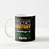 Schwarzer Geschichtsmonat Erbe Glaube Kaffeetasse (Links)