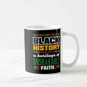 Schwarzer Geschichtsmonat Erbe Glaube Kaffeetasse