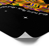 Schwarzer Geschichtsmonat Farbige Afrika-Karte Ken Poster (Ecke)