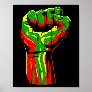 Schwarzer Geschichtsmonat Fist Afroamerikanische M Poster