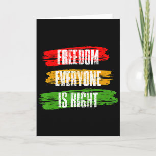 Schwarzer Geschichtsmonat Freiheit Jeder Hat Recht Karte