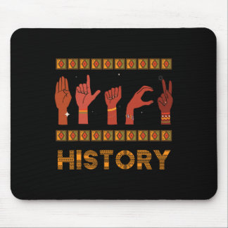 Schwarzer Geschichtsmonat Gebärdensprache Schwarz  Mousepad