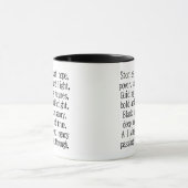 Schwarzer-Geschichtsmonat-Gedicht-Tasse Tasse (Zentrum)