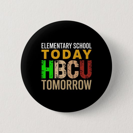 Schwarzer Geschichtsmonat Grundschule Hbcu Morgen Button (Vorderseite)