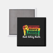 Schwarzer Geschichtsmonat Hand Fist Wohlstand Afri Magnet (Vorderseite/Rückseite)