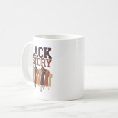 Schwarzer Geschichtsmonat Hände Symbol Afro Motiva Kaffeetasse (Vorderseite Links)