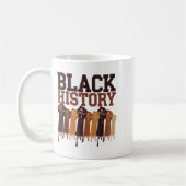 Schwarzer Geschichtsmonat Hände Symbol Afro Motiva Kaffeetasse (Links)