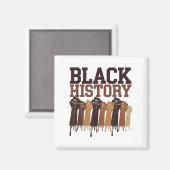 Schwarzer Geschichtsmonat Hände Symbol Afro Motiva Magnet (Vorderseite/Rückseite)