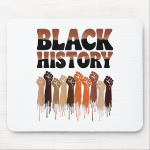 Schwarzer Geschichtsmonat Hände Symbol Afro Motiva Mousepad