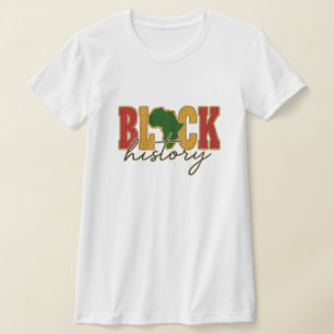 Schwarzer Geschichtsmonat im Häkelstil T-Shirt