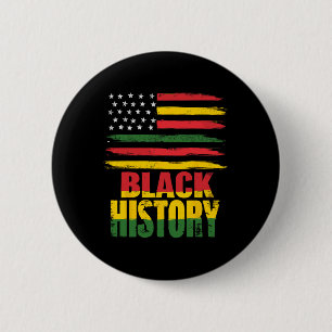 Schwarzer Geschichtsmonat In Den Usa-Flagge Afroam Button
