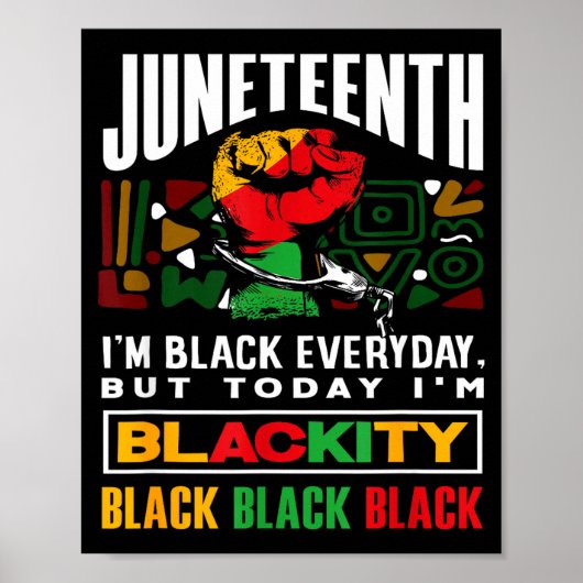 Schwarzer Geschichtsmonat Juneteenth Blackity Poster (Vorne)
