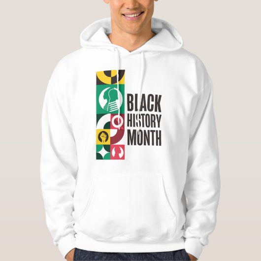 Schwarzer-Geschichtsmonat-Kapuzenpullover Hoodie (Vorderseite)