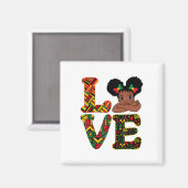 Schwarzer Geschichtsmonat Liebesstolz Design Kunst Magnet (Vorderseite/Rückseite)