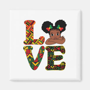 Schwarzer Geschichtsmonat Liebesstolz Design Kunst Magnet