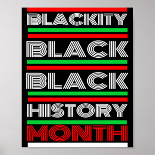 Schwarzer Geschichtsmonat Melanin Afroamerikaner B Poster