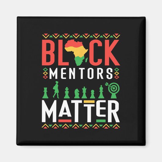 Schwarzer Geschichtsmonat Mentoren Problem Afroame Magnet (Vorne)