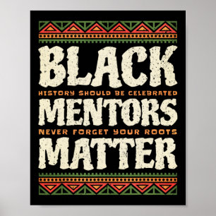 Schwarzer Geschichtsmonat Mentoren Problem Afroame Poster