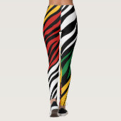Schwarzer Geschichtsmonat Muster  Leggings (Rückseite)