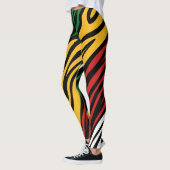 Schwarzer Geschichtsmonat Muster  Leggings (Links)