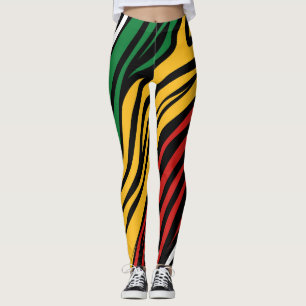 Schwarzer Geschichtsmonat Muster Leggings