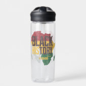 Schwarzer Geschichtsmonat  Panafrikanisch für Stud Trinkflasche (Vorderseite)
