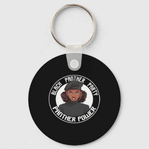 Schwarzer Geschichtsmonat Panther Partei Logo Afro Schlüsselanhänger