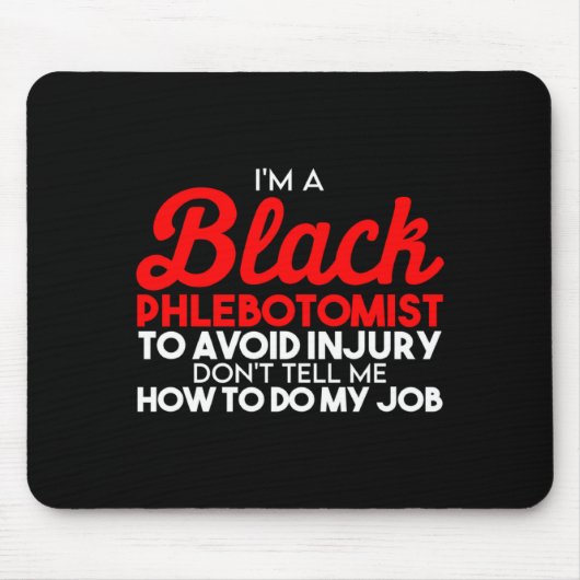 Schwarzer Geschichtsmonat Phlebotomist Flagge Afri Mousepad (Vorne)