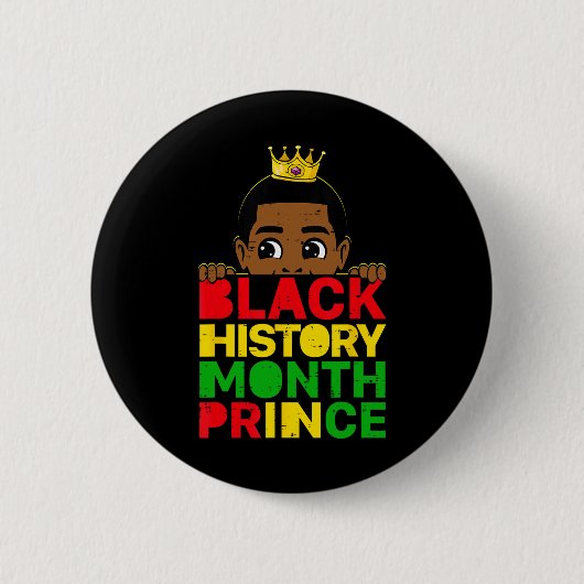 Schwarzer Geschichtsmonat Prinz Afrikanischer Mela Button (Vorderseite)