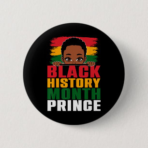 Schwarzer Geschichtsmonat Prinz Little Melanin Afr Button